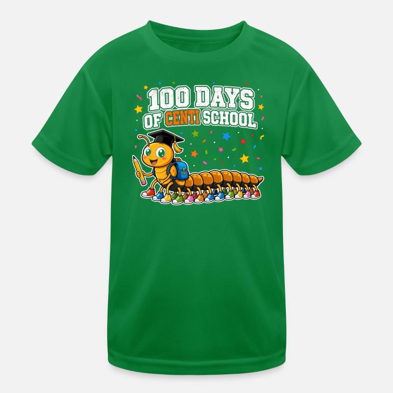 Tausendfüßler 100 Tage Schule Hundert Beine Kinder Funktions-T-Shirt