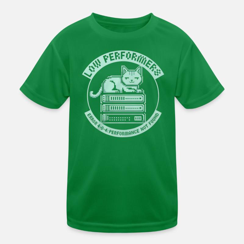 Low Performers Katze Server Pixel Art Kinder Funktions-T-Shirt