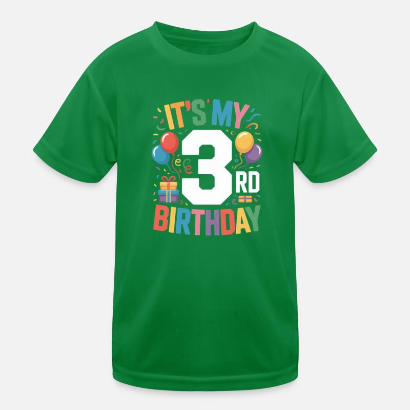 3. Geburtstag Kinder Funktions-T-Shirt