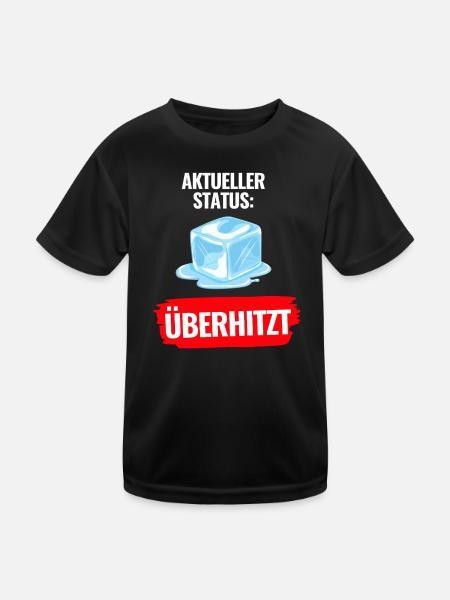 Aktueller Status Überhitzt T-Shirt Sommer - Kinder Funktions-T-Shirt - Schwarz - Vorne