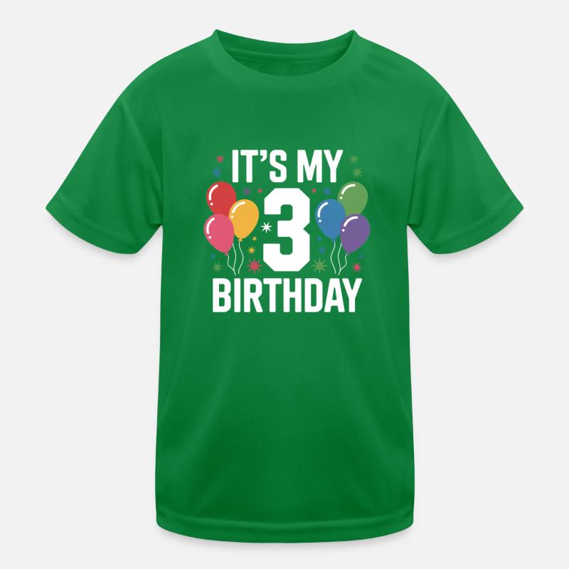 3. Geburtstag Kinder Funktions-T-Shirt