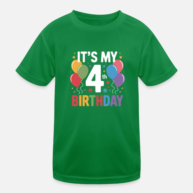 4. Geburtstag Kinder Funktions-T-Shirt