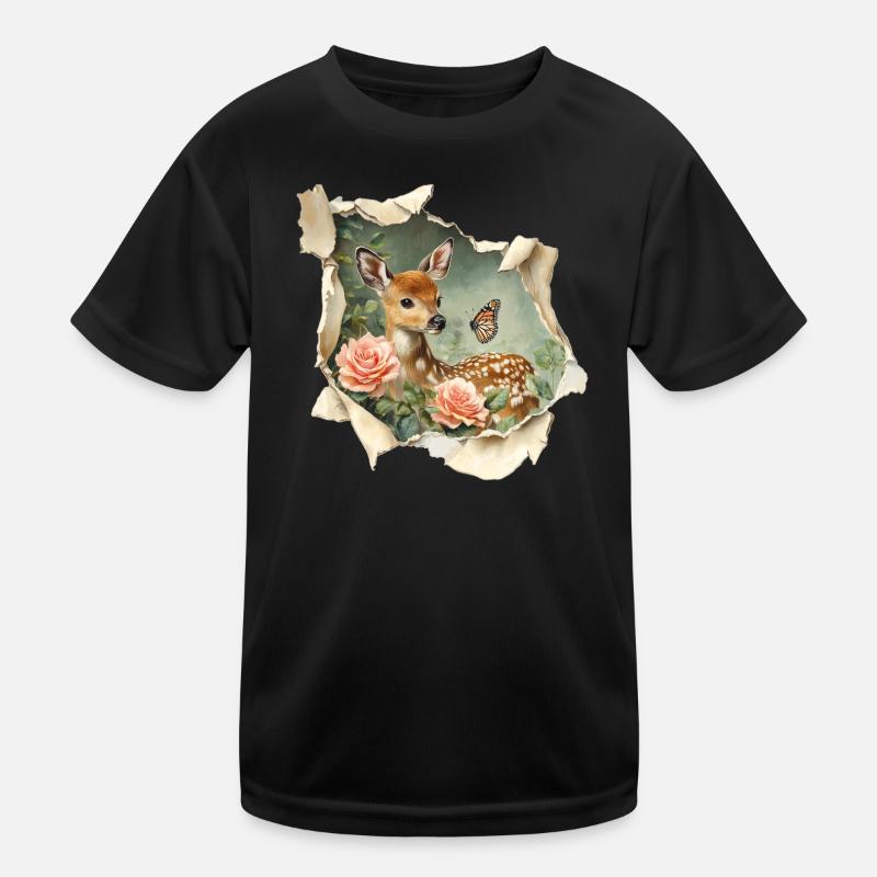 Reh Rehkitz Kinder Funktions-T-Shirt