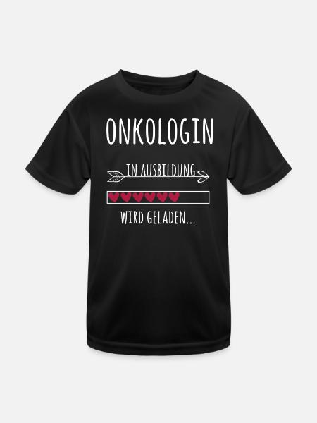 Onkologin Ausbildung Medizinstudium Ärztin Medizin - Kinder Funktions-T-Shirt - Schwarz - Vorne