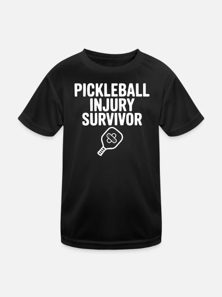 Survivant d’une blessure au pickleball - T-shirt sport Enfant - noir - Devant