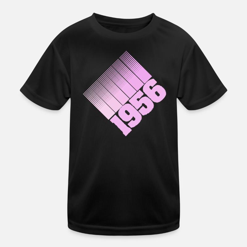 1956 Dots Retro Zahlendesign Kinder Funktions-T-Shirt