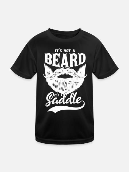 Bart zum Sattel Vintage-Logo - Kinder Funktions-T-Shirt - Schwarz - Vorne