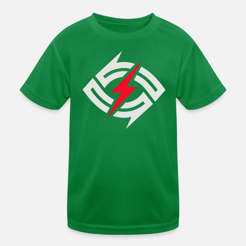 Kreisblitz Kontrast Kinder Funktions-T-Shirt