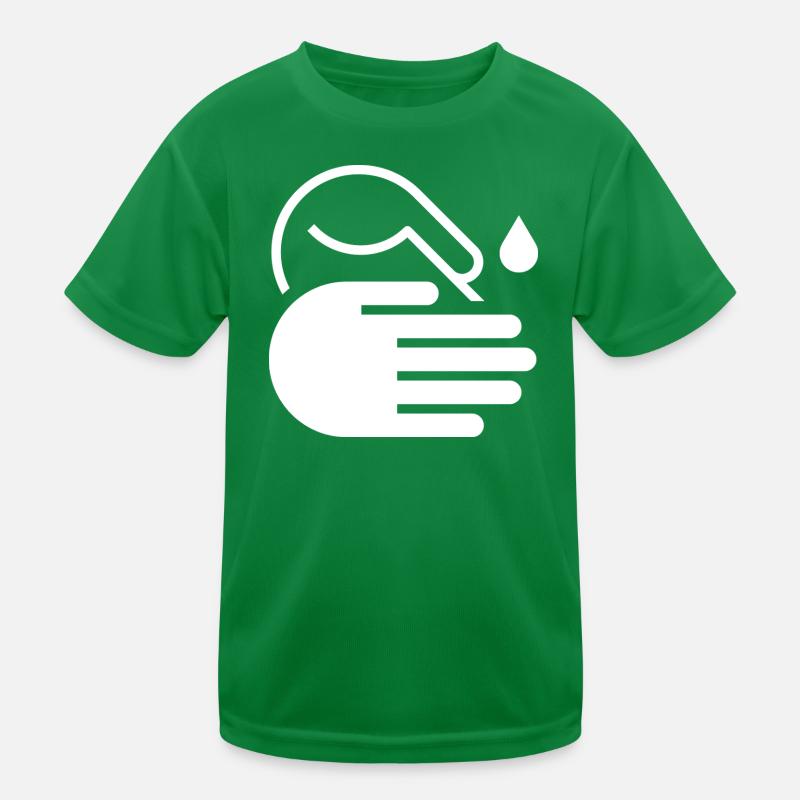 Wash Hands Icon Kids Functional T-Shirt