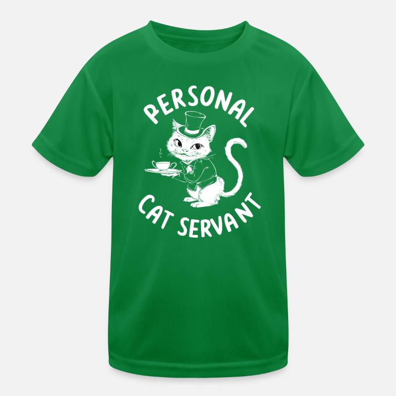 Garçon chat avec du thé T-shirt sport Enfant