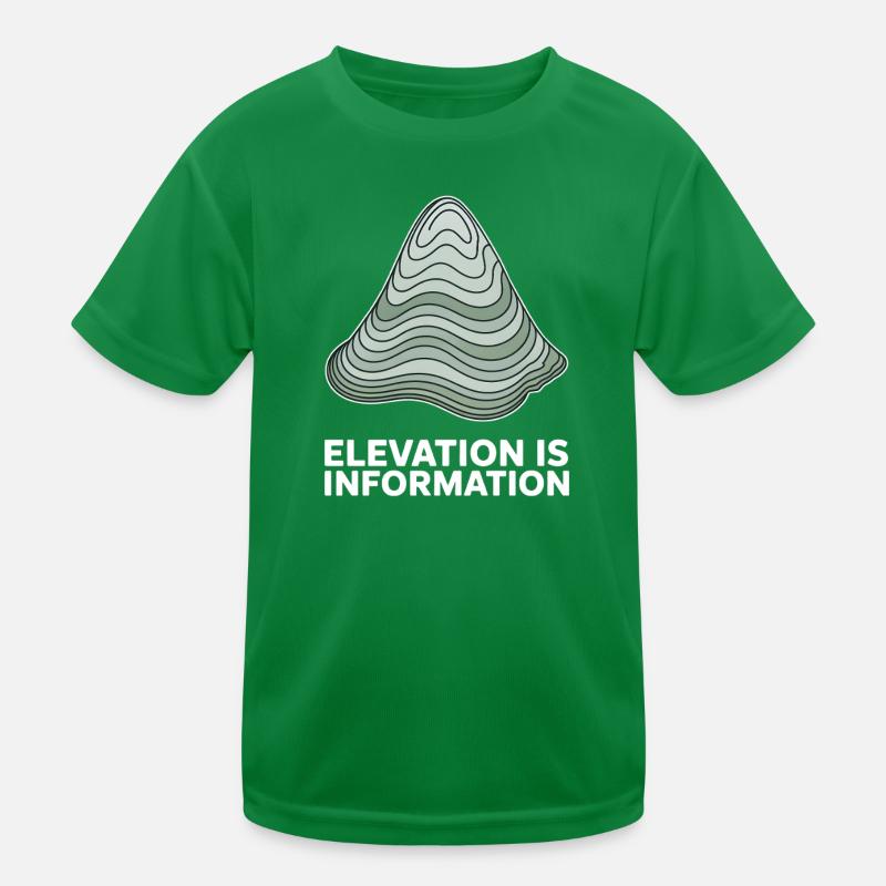 Elevation Is Information Topografische Kinder Funktions-T-Shirt