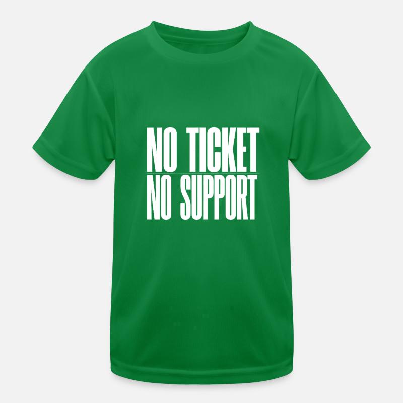 NO TICKET NO SUPPORT WHITE Computer Admin T-Shirt Kids Functional T-Shirt