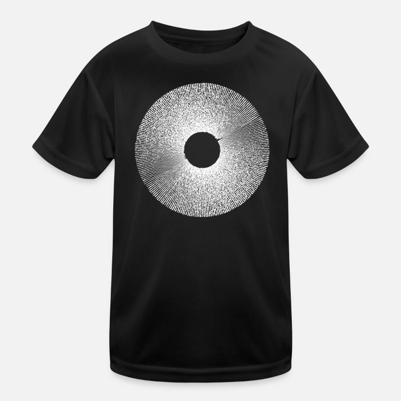 Iris-Ringburst-Radialmuster Kinder Funktions-T-Shirt