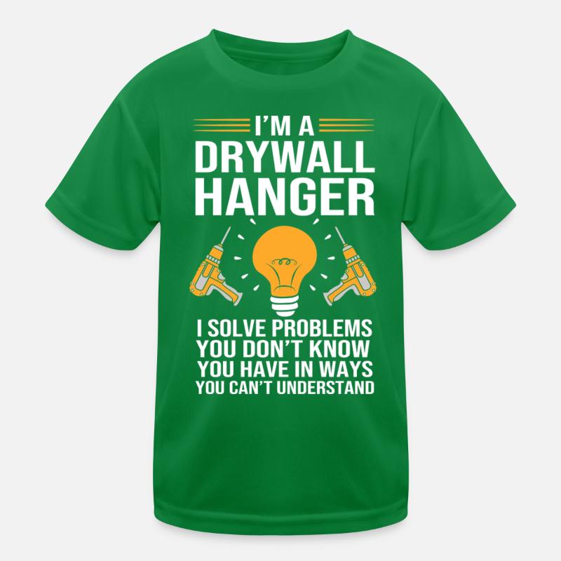 Construction site drywall assembly fitter Kids Functional T-Shirt
