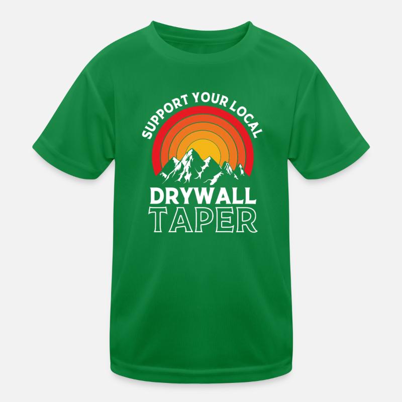 Construction site drywall assembly fitter Kids Functional T-Shirt