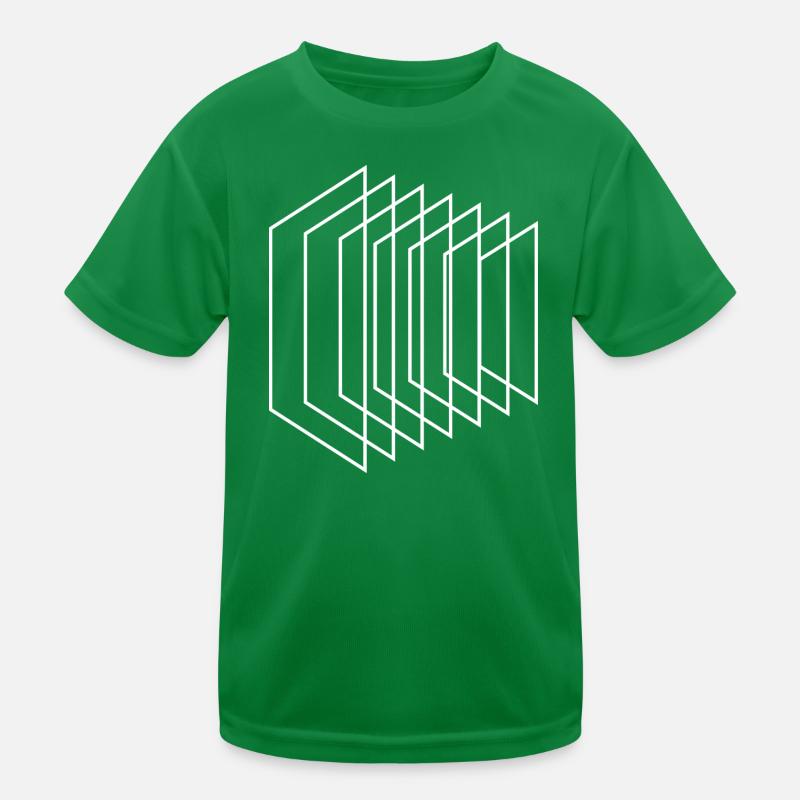 Perspective Grid Lines Kids Functional T-Shirt