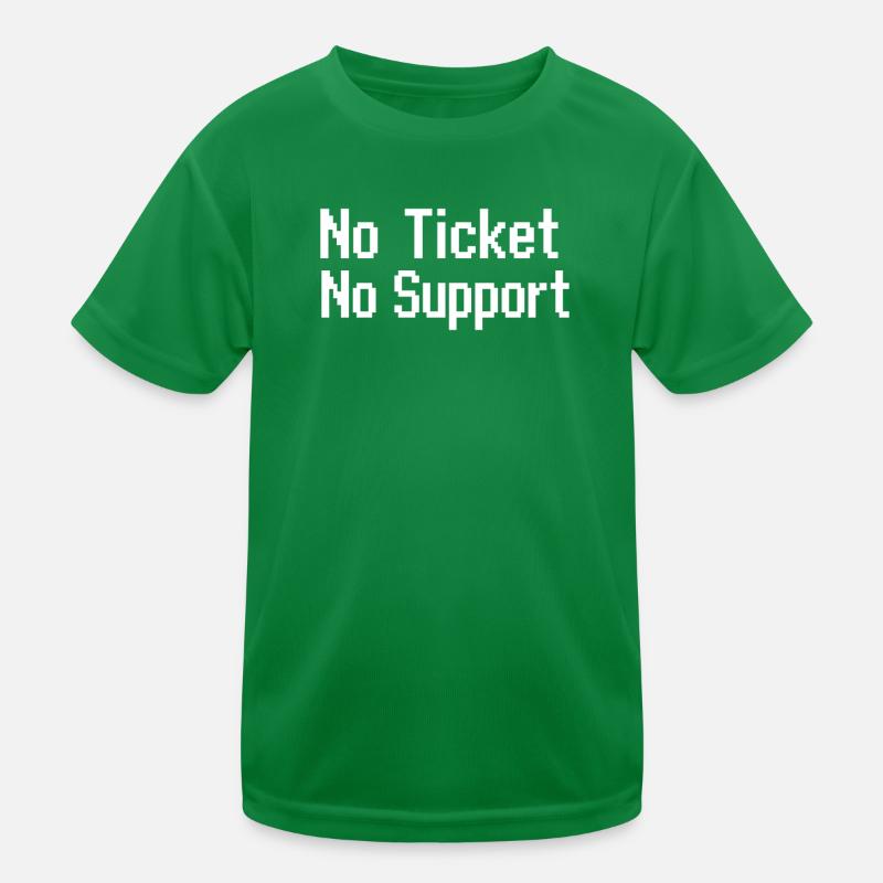 No Ticket No Service IT Support 8 bit pixel Kids Functional T-Shirt