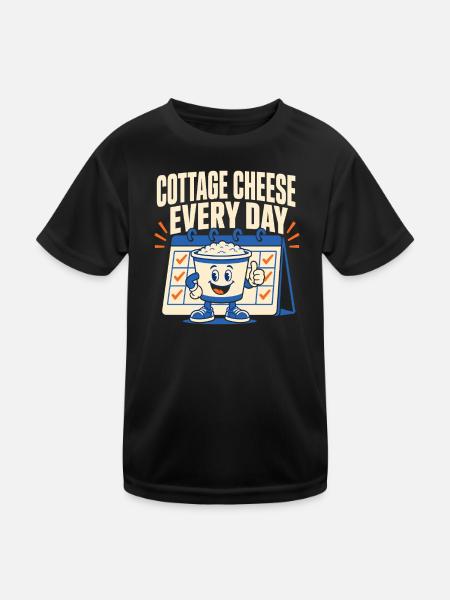High-protein snack gift for foodies - Kids Functional T-Shirt - black - Front