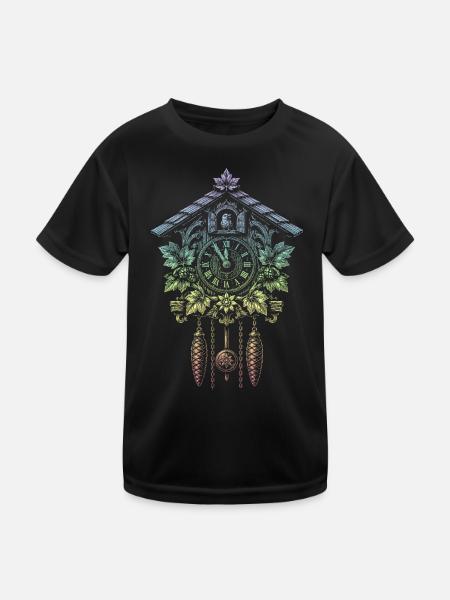 coucou - T-shirt sport Enfant - noir - Devant