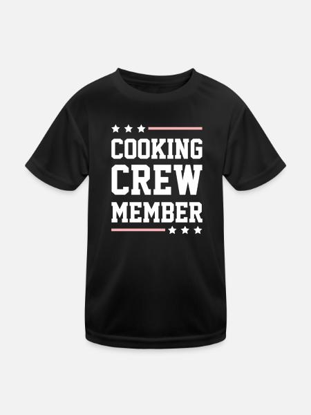 Cooking Crew - Kinder Funktions-T-Shirt - Schwarz - Vorne