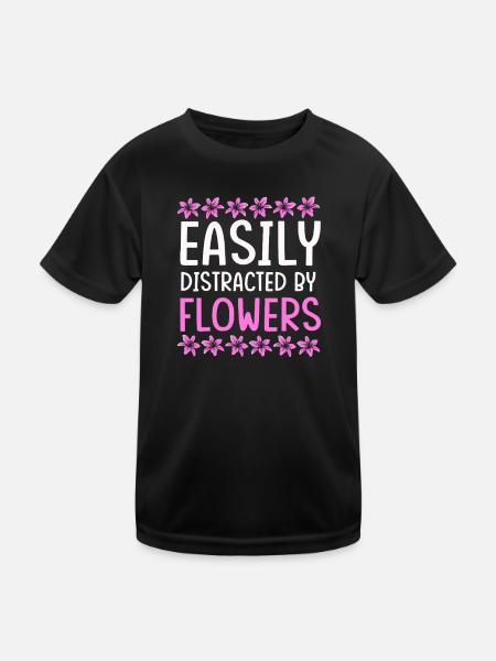 Floristry Florist Florist Bouquet - Kids Functional T-Shirt - black - Front