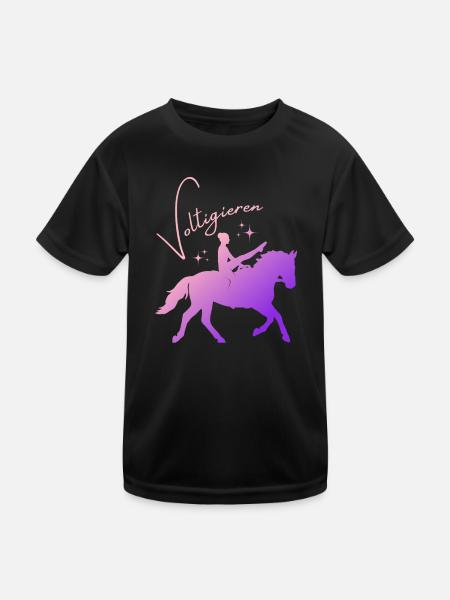 Vaulting Mill – Sport Outfit for Vaulters - Kids Functional T-Shirt - black - Front