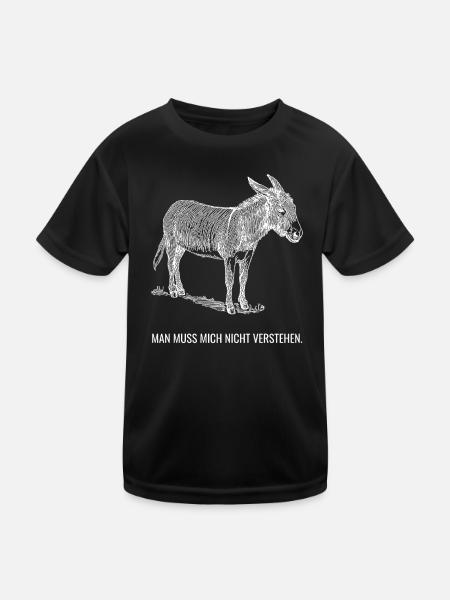 Man muss mich nicht verstehen. - Kinder Funktions-T-Shirt - Schwarz - Vorne