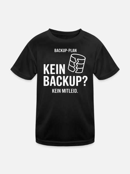 No Backup Plan Bold Text Design - Kids Functional T-Shirt - black - Front