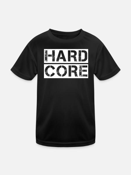 Hardcore Grunge Typography - Kids Functional T-Shirt - black - Front