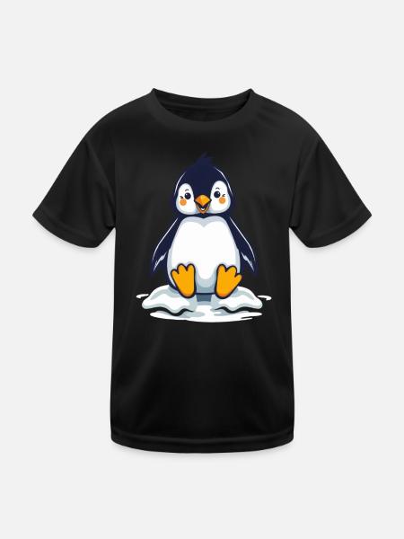 Penguins Gift - Kids Functional T-Shirt - black - Front