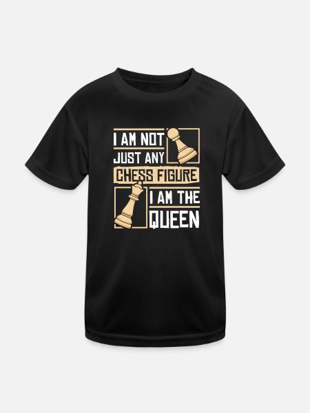Schach Schachspieler Schachbrett - Kinder Funktions-T-Shirt - Schwarz - Vorne