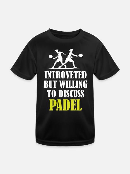 Padel_Saying_For_Introverted_Pdel_Players - Kids Functional T-Shirt - black - Front