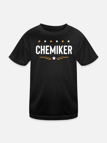 Chemiker Beruf - Kinder Funktions-T-Shirt - Schwarz - Vorne