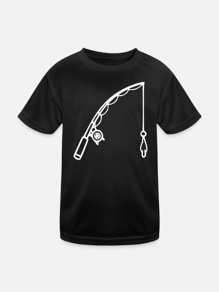 Fishing White Fishing Fishing Gift Angler - Kids Functional T-Shirt - black - Front