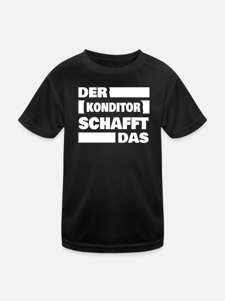 Beruf Konditor - Kinder Funktions-T-Shirt - Schwarz - Vorne