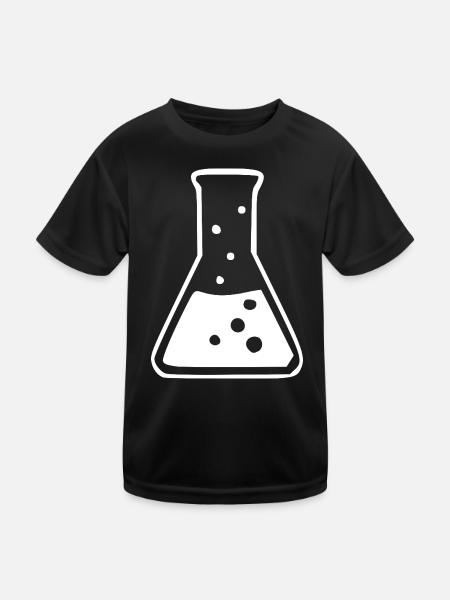 Chemie_Symbol_schwarzweiss_Wissenschaft_science - T-shirt sport Enfant - noir - Devant