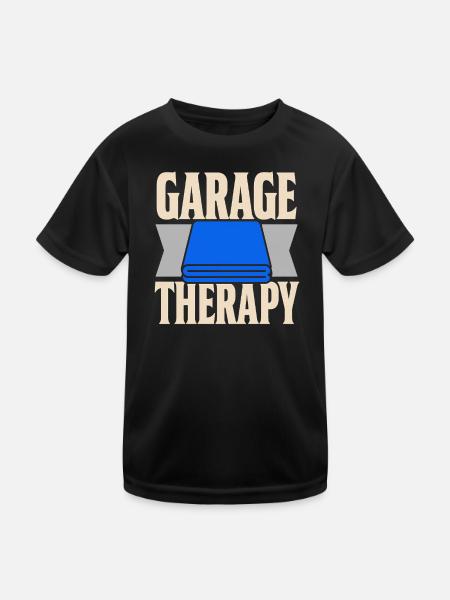 Garage Detailer Car Detailing Car Detailer - Kids Functional T-Shirt - black - Front