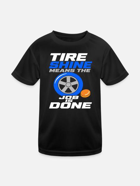 Garage Detailer Car Detailing Car Detailer - Kids Functional T-Shirt - black - Front