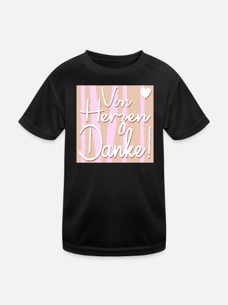 Appreciation Thank you - Kids Functional T-Shirt - black - Front