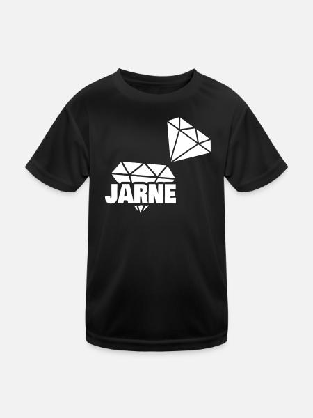 Edel Jarne - Kinder Funktions-T-Shirt - Schwarz - Vorne