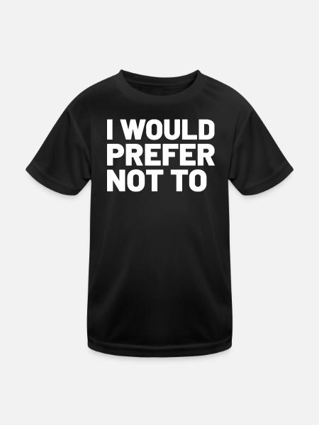 Bartleby - Kinder Funktions-T-Shirt - Schwarz - Vorne