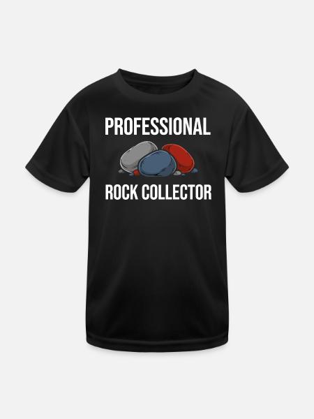 Professioneller Steine Sammler Geschenk Geologie - Kinder Funktions-T-Shirt - Schwarz - Vorne