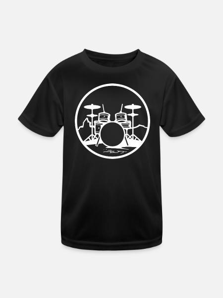 Trapset - Kinder Funktions-T-Shirt - Schwarz - Vorne