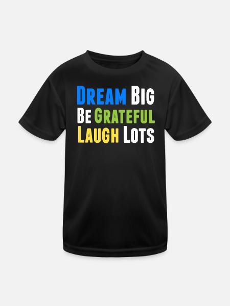 Positives Denken Inspirierend Motivation - Kinder Funktions-T-Shirt - Schwarz - Vorne