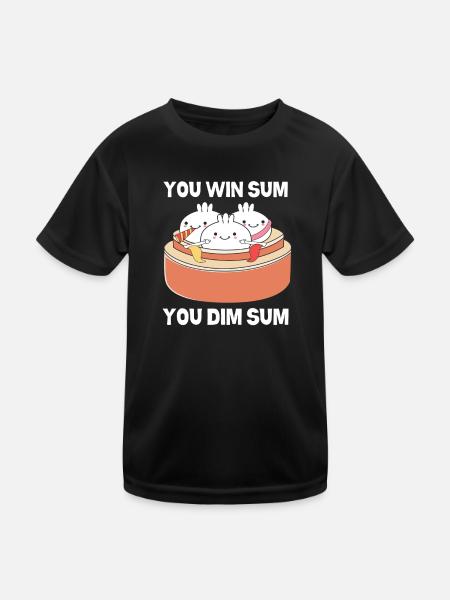 Dim Sum - Kinder Funktions-T-Shirt - Schwarz - Vorne