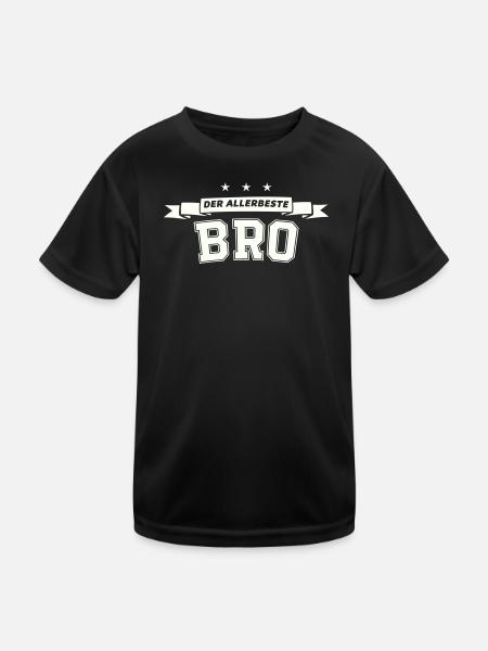 Der Allerbeste Bro - Kinder Funktions-T-Shirt - Schwarz - Vorne