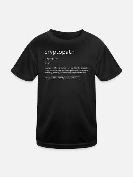 Kryptopath-Definition Bitcoin Hodl Bitcoin Krypto - Kinder Funktions-T-Shirt - Schwarz - Vorne