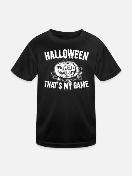 Halloween That's My Game - Halloween Party - Kinder Funktions-T-Shirt - Schwarz - Vorne