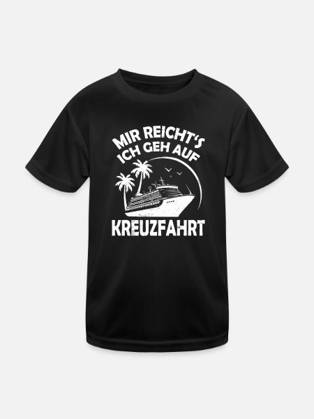 Ab Auf Kreuzfahrt - Kinder Funktions-T-Shirt - Schwarz - Vorne