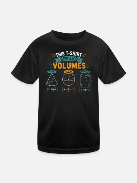 Lustige Mathematik Naturwissenschaften Mathematik sprechen Bände - Kinder Funktions-T-Shirt - Schwarz - Vorne